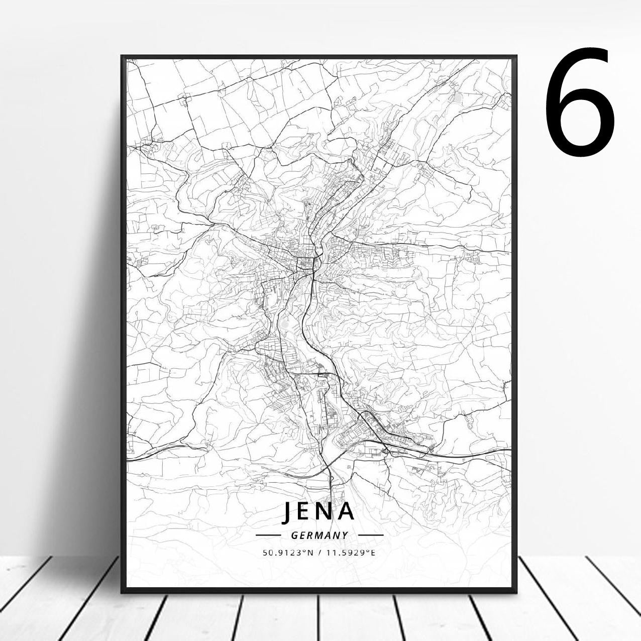 Germany Art Map Poster Canvas Painting