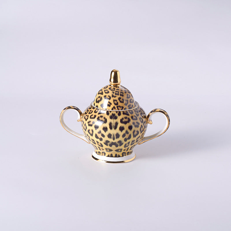 Leopard Bone China Coffee Cup And Saucer Set