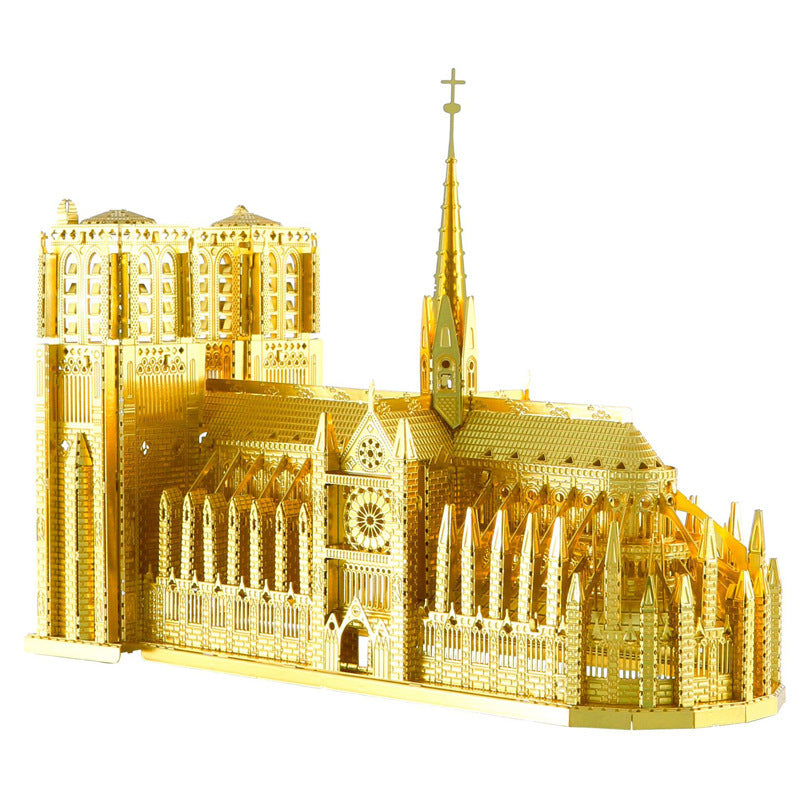 3D Three-dimensional Metal Puzzle Notre Dame De Paris Model Toy