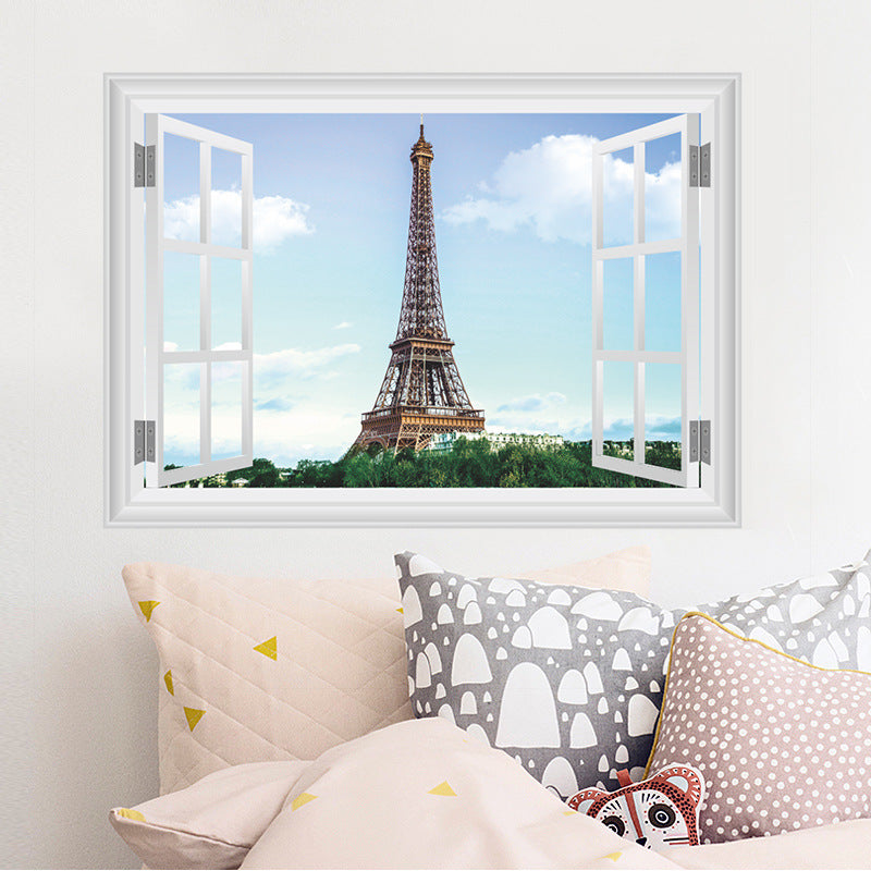 3D Eiffel Tower Landscape Creative Stickers