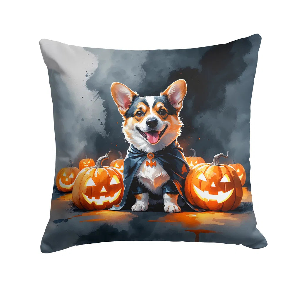 Corgi Halloween Throw Pillow