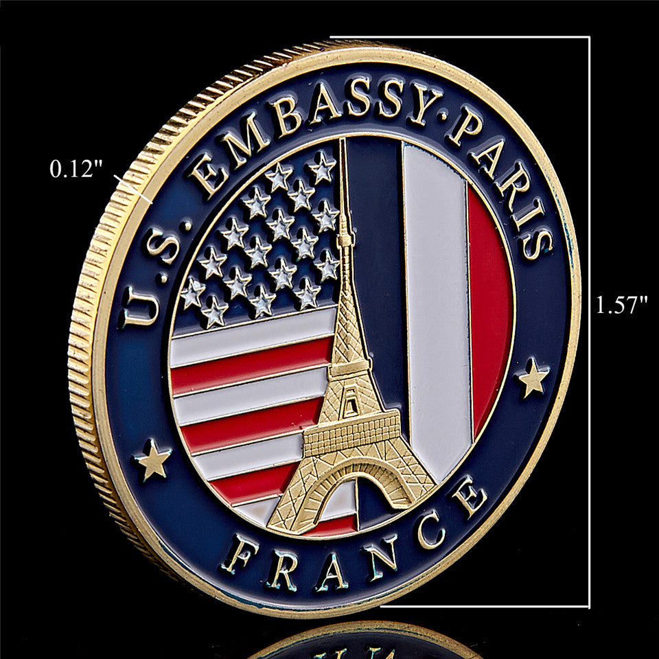 Eiffel Tower French Foreign Trade Commemorative Coin Metal