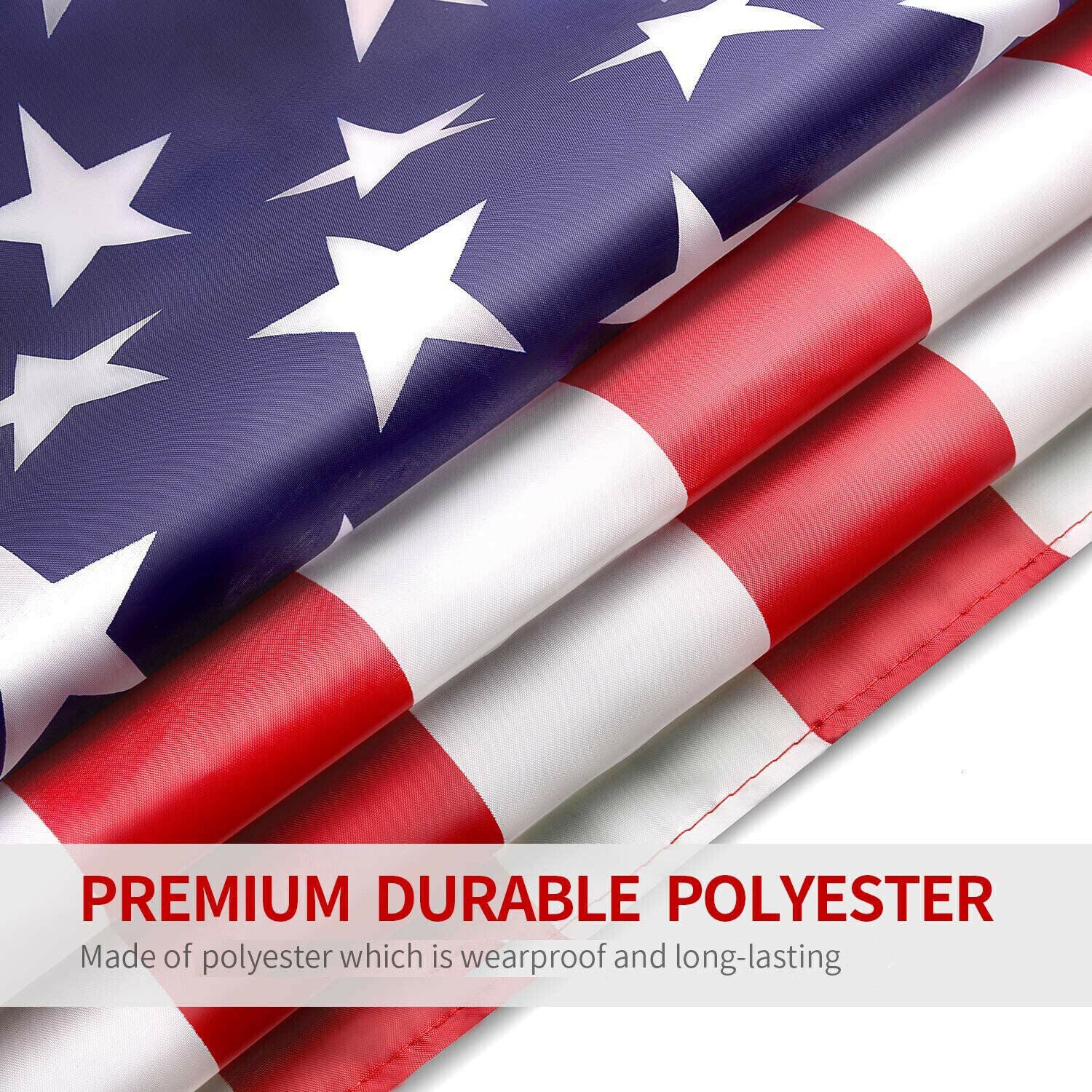 American Flags For Outside 3X5 FT USA Flag - Premium US Flag 90X150cm Heavy Duty Outdoor Large Nylon Flag Stars With Brass Grommets