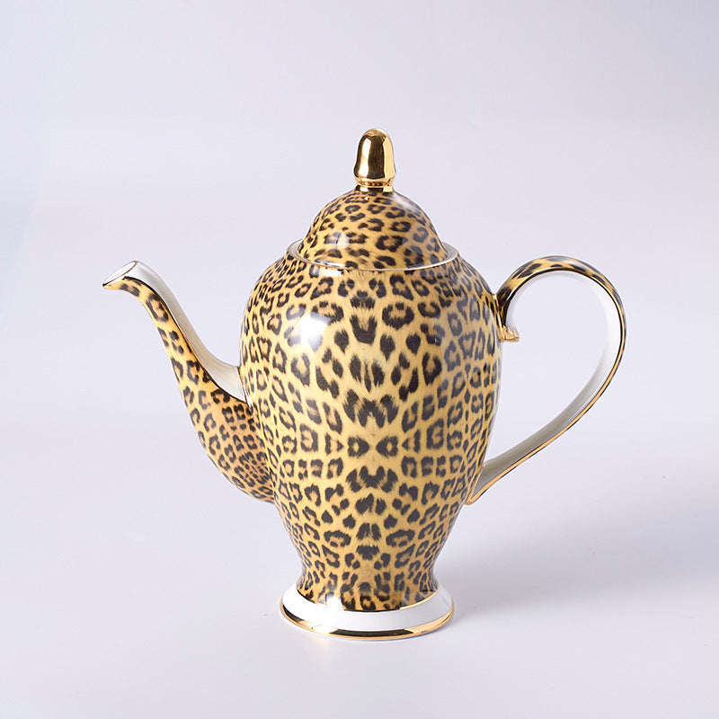 Leopard Bone China Coffee Cup And Saucer Set