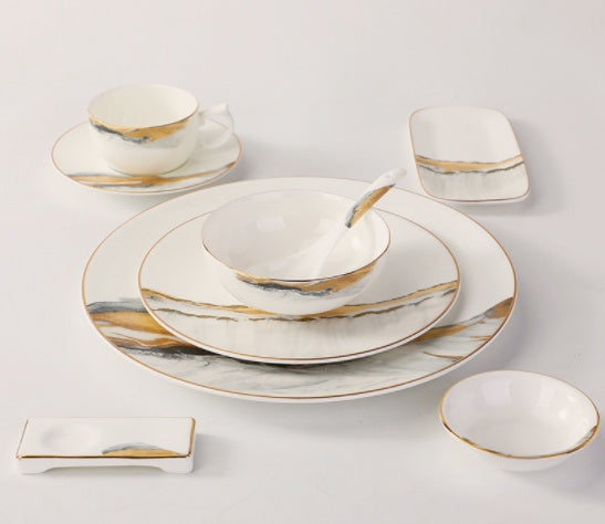 Bone China Hotel Tableware Set Chinese Style