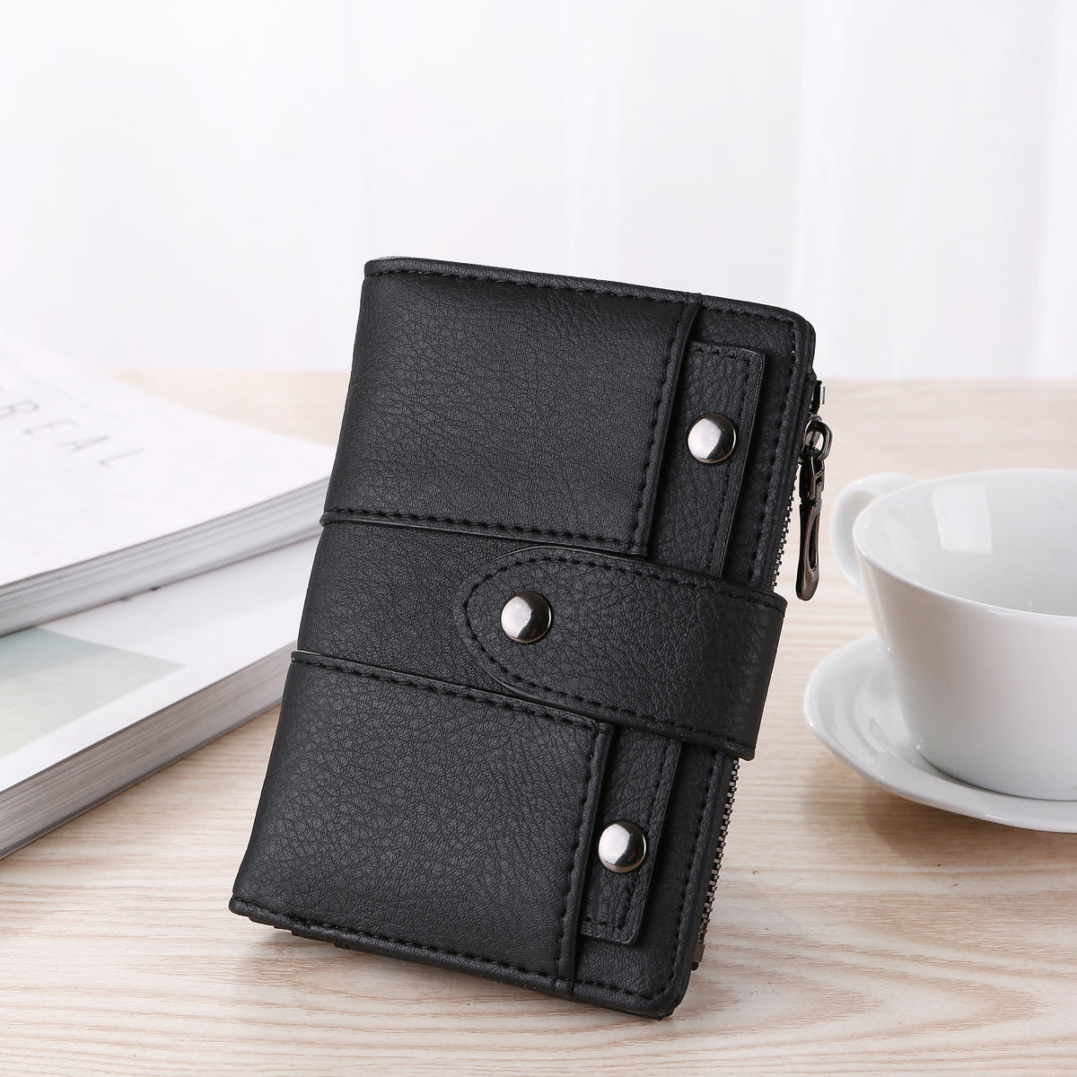 Slim Bifold Wallet in Black