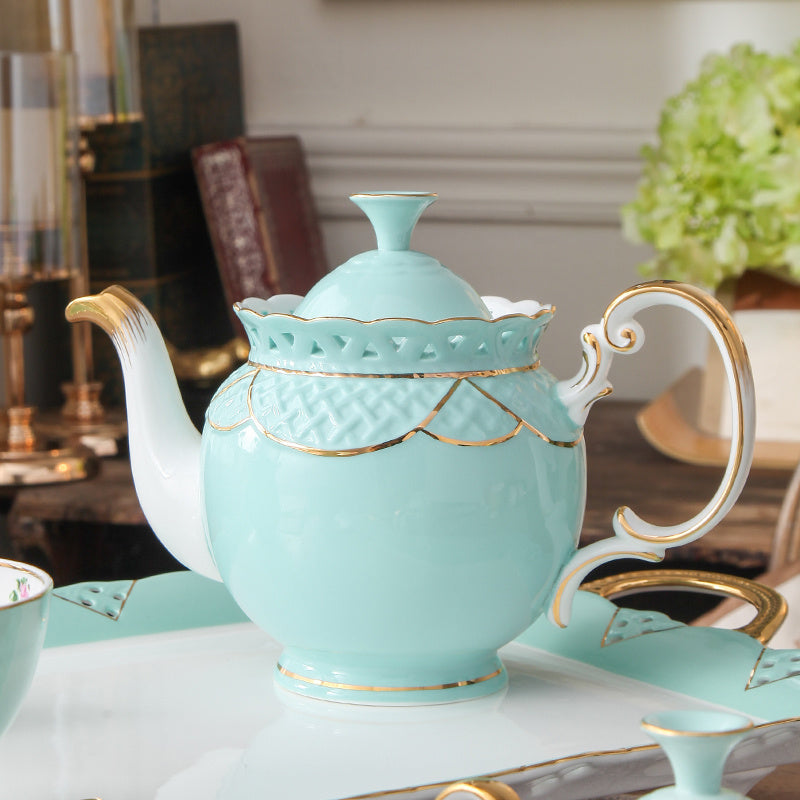 Coffee Cup And Saucer Set Ceramic Light Luxury Bone China Flower Tea Cup And Tray