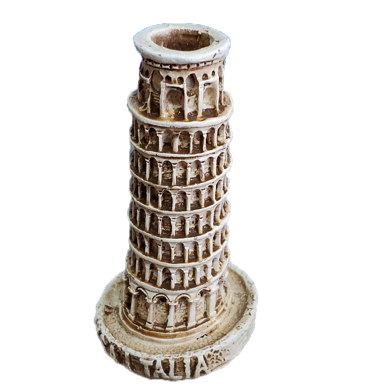 Italian Leaning Tower Of Pisa Sand Set Psychological Sand Table Accessories Resin Ornament