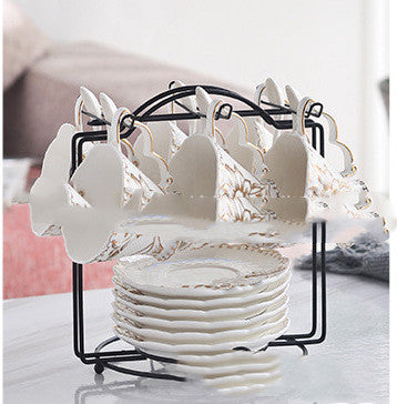 Creative Ceramic Bone China Lace Coffee Cup