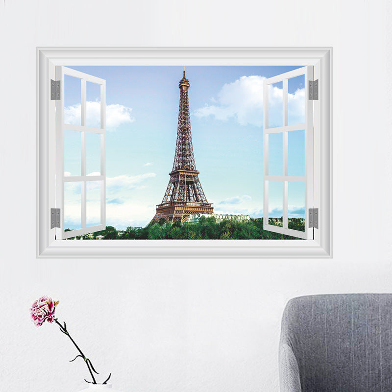 3D Eiffel Tower Landscape Creative Stickers