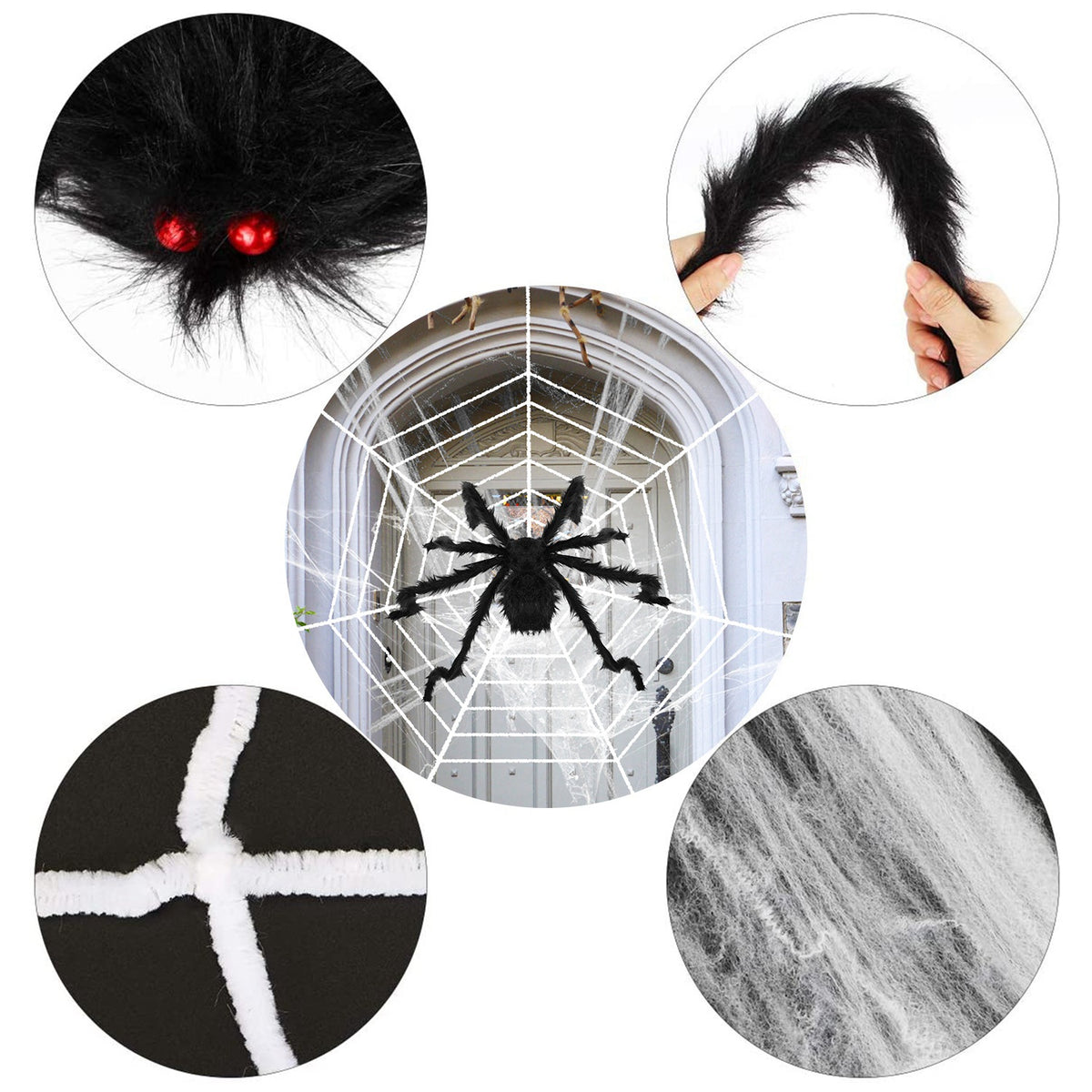 Giant 49 in Halloween Spider with 126 in Stretch Web – image 8