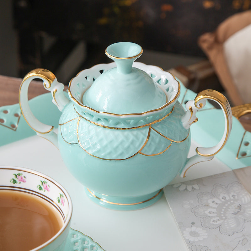 Coffee Cup And Saucer Set Ceramic Light Luxury Bone China Flower Tea Cup And Tray