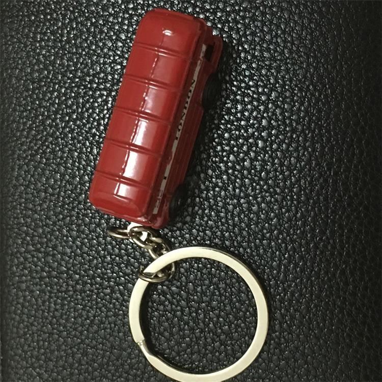 Male And Female UK London Double Decker Bus Keychain