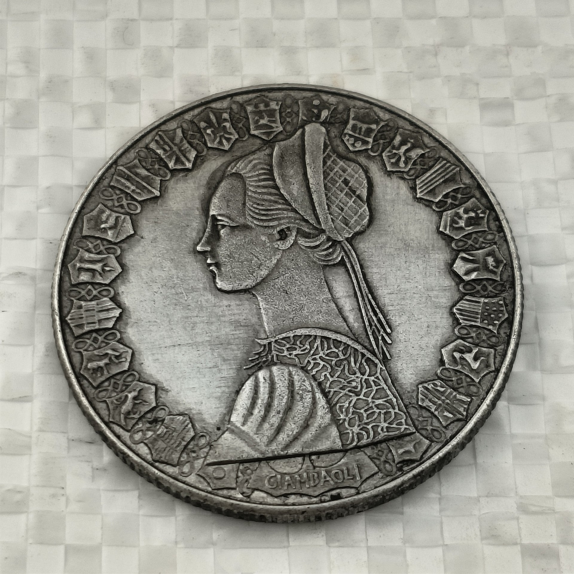 Italian Silver Coin Vintage Crafts Can Blow Silver Dollar