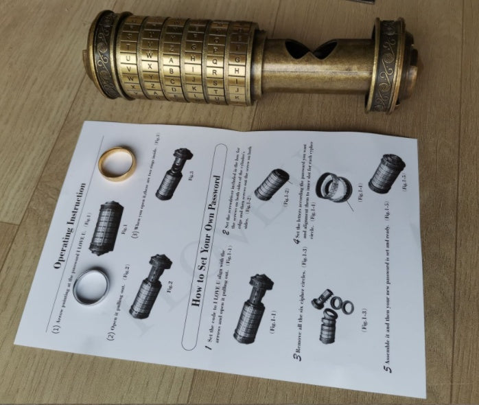 Da Vinci Combination Lock Bronze Precision Edition