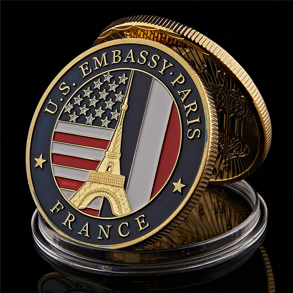 Eiffel Tower French Foreign Trade Commemorative Coin Metal