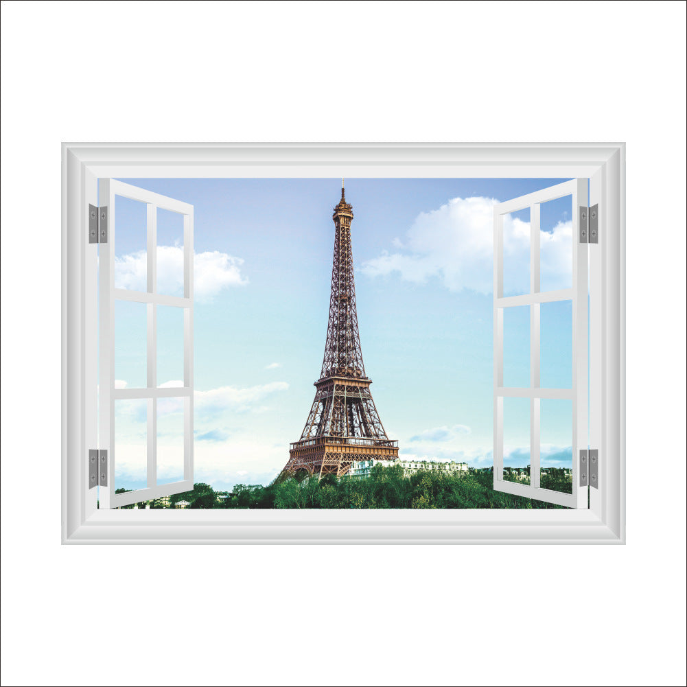 3D Eiffel Tower Landscape Creative Stickers