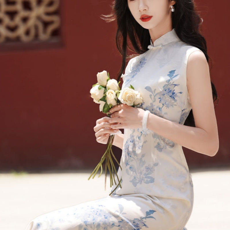 New Summer Girl's New Chinese Style Republic Of China Style Sleeveless Daily Dress