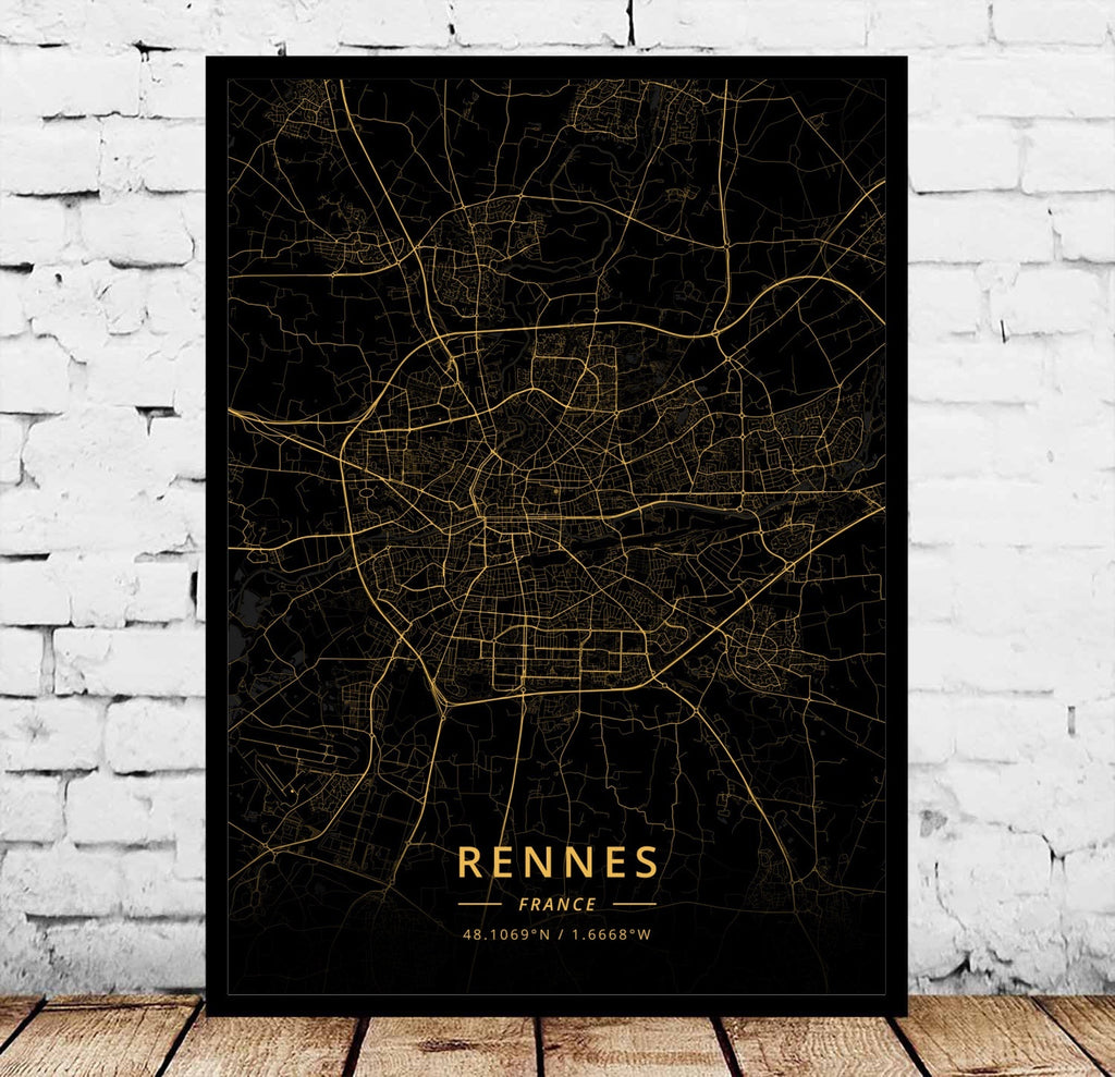 Paris Marseille Metz Poster Canvas Painting