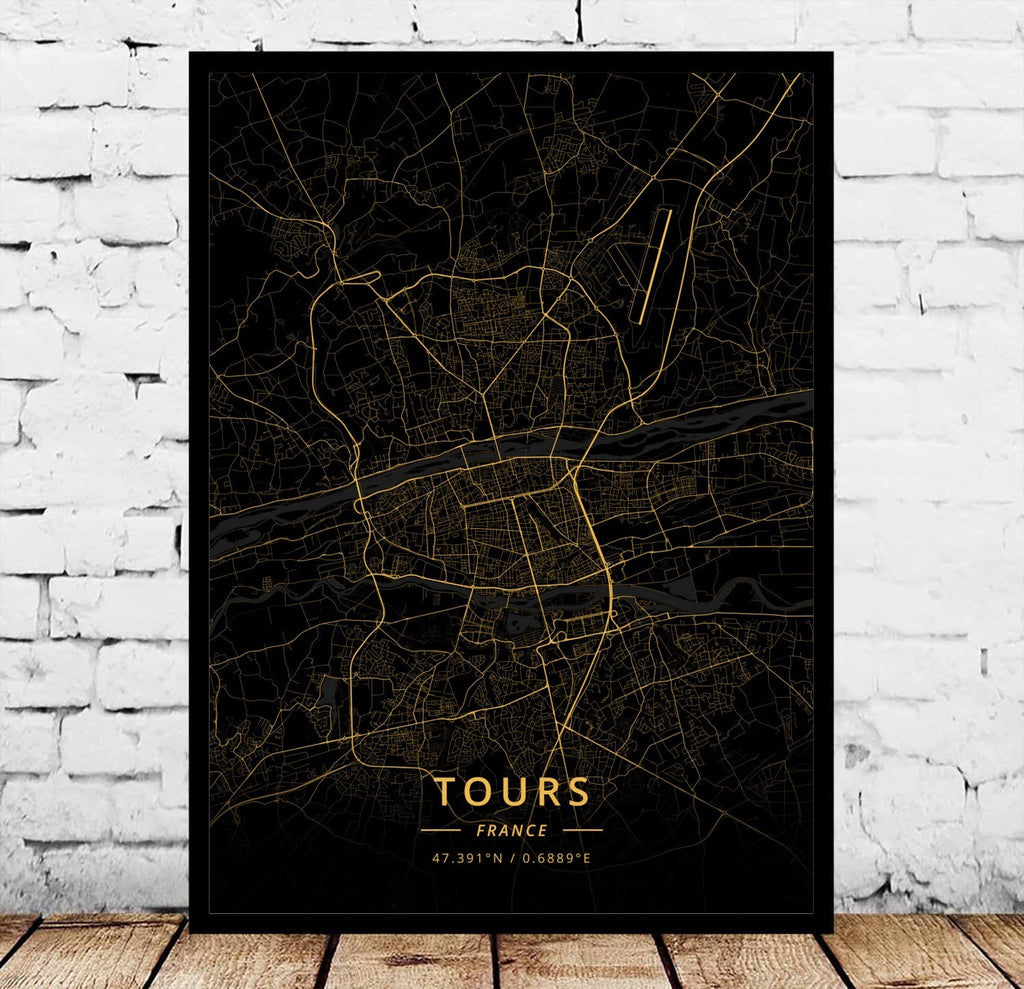 Paris Marseille Metz Poster Canvas Painting