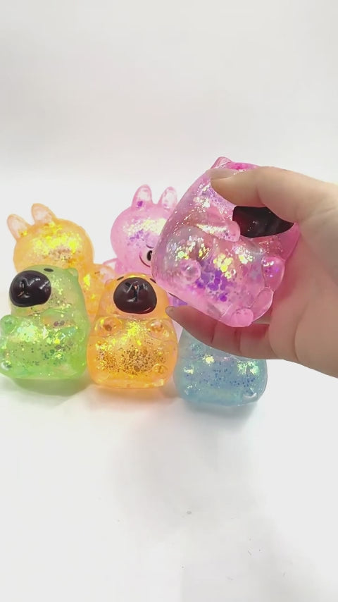 Glitter Capybara Squeeze Toy — supplier video